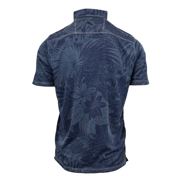 mens polo aggie bull tropical navy print